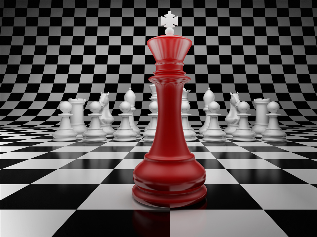 Фотошпалери шаховий ферзь у червоному кольорі