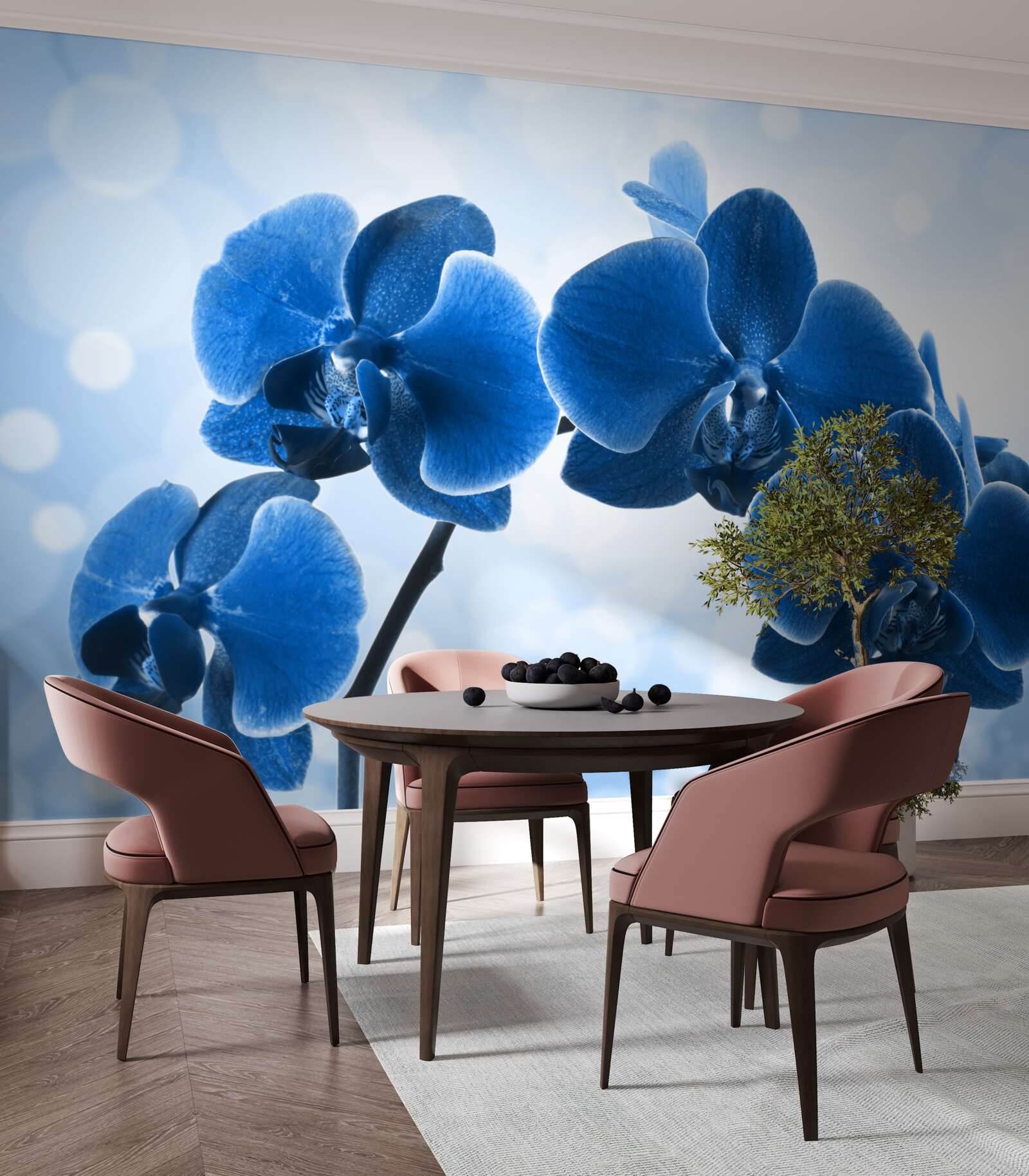 Фотошпалери орхідеї темно-сині