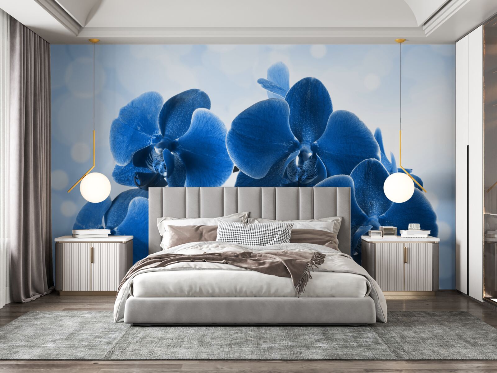 Фотошпалери орхідеї темно-сині