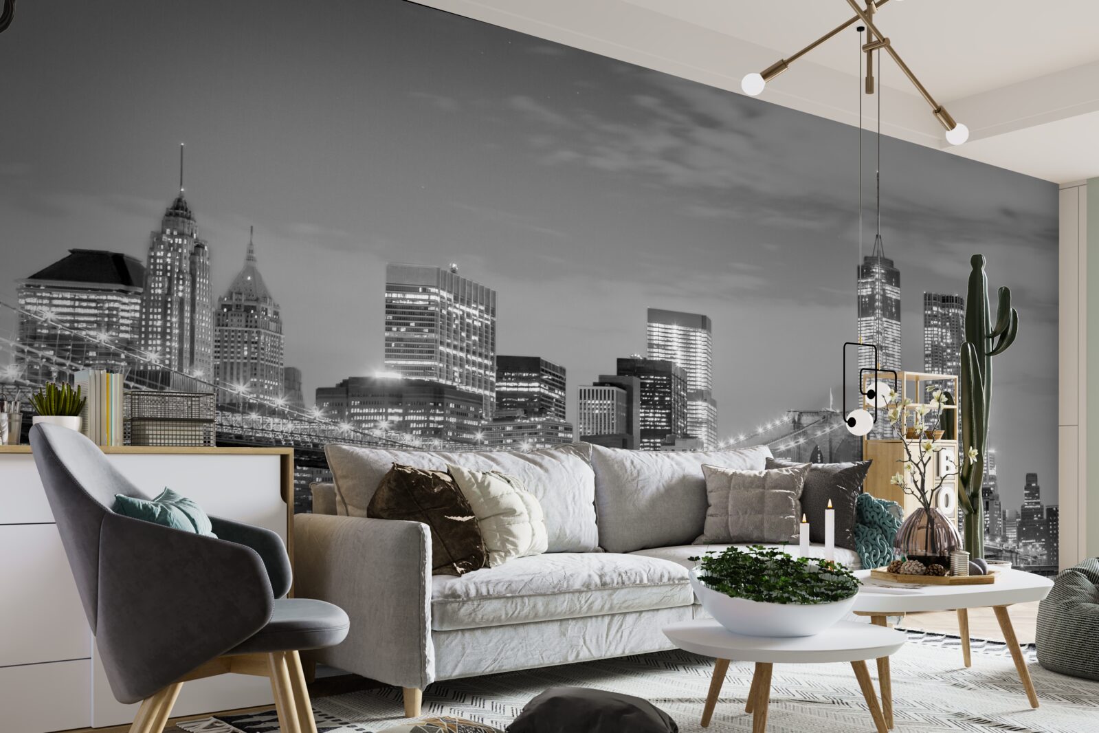 Фотошпалери мегаполіс з видом на Бруклінський міст