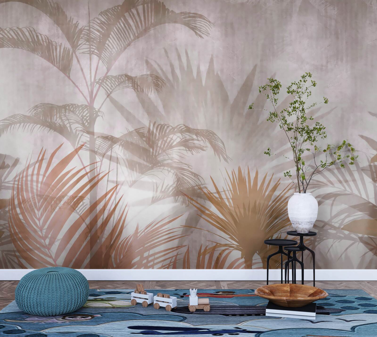 Фотошпалери тропічні рослини з делікатністю