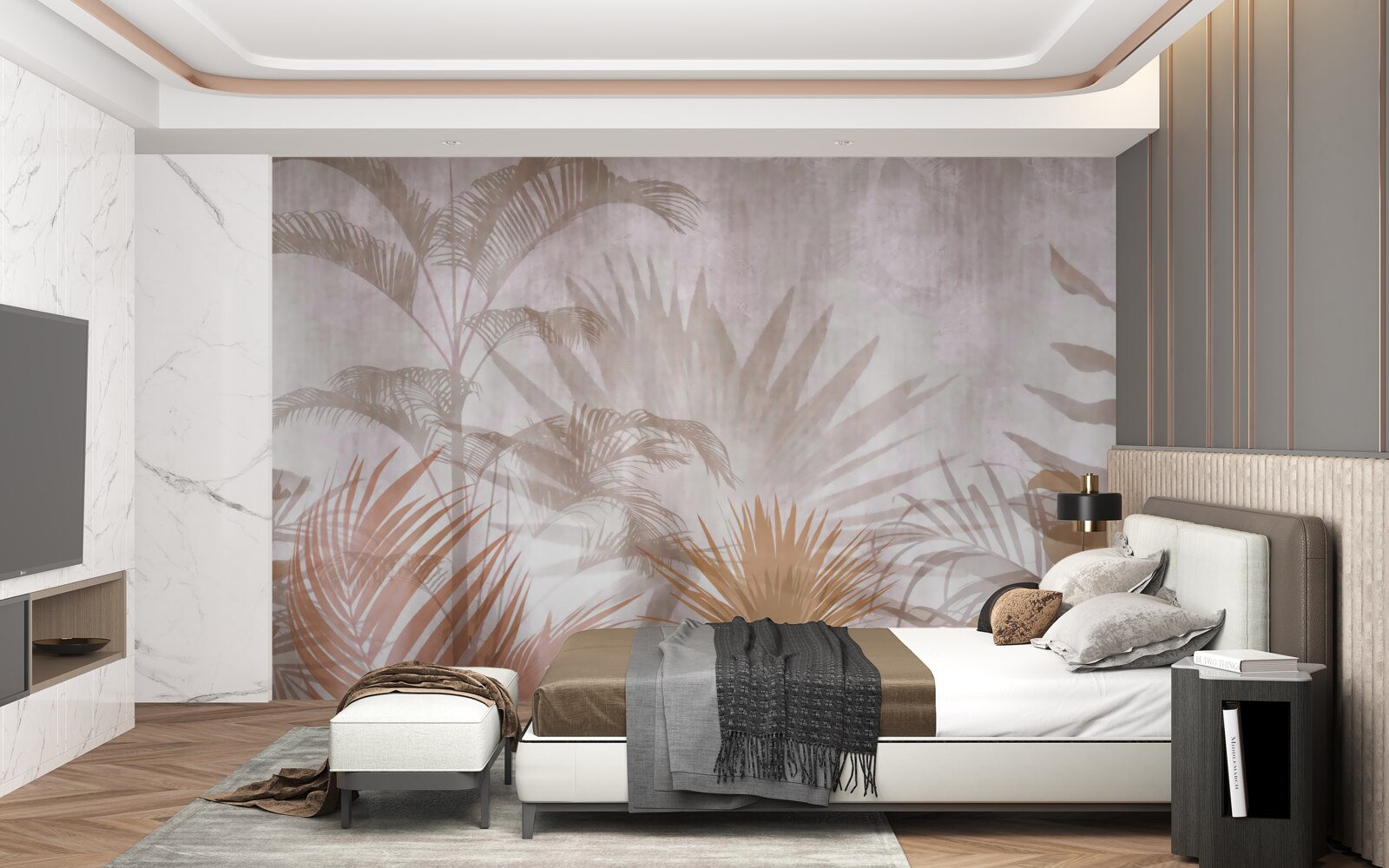 Фотошпалери тропічні рослини з делікатністю