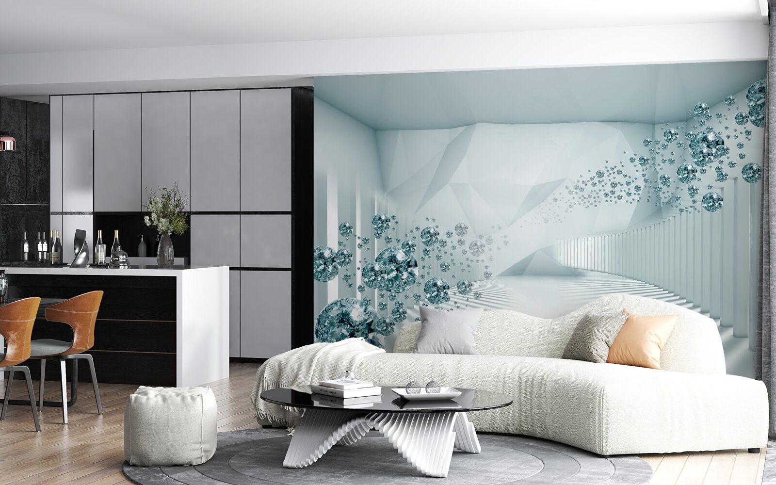 Фотошпалери вирощування частинок блакитного океану