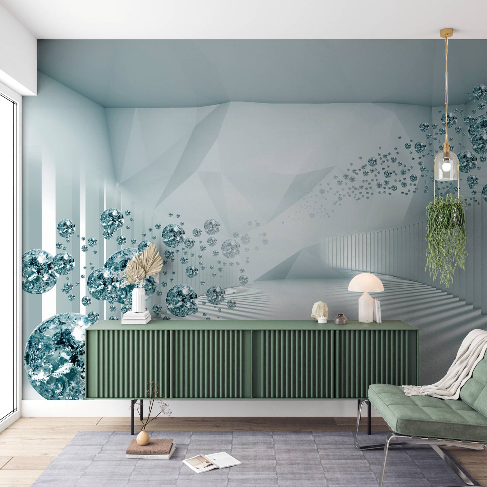 Фотошпалери вирощування частинок блакитного океану