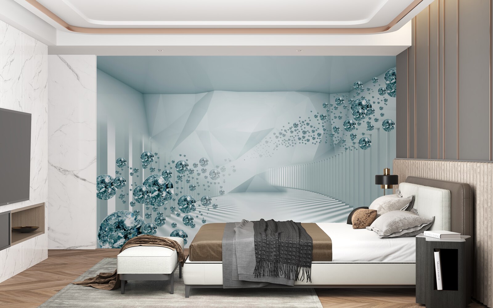 Фотошпалери вирощування частинок блакитного океану