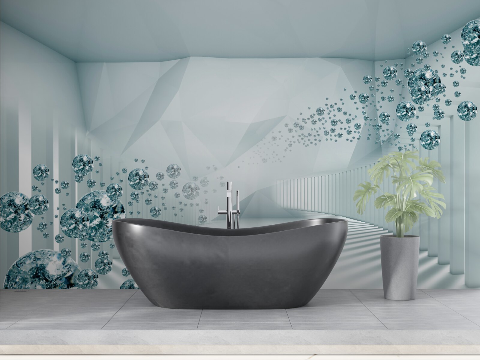 Фотошпалери вирощування частинок блакитного океану