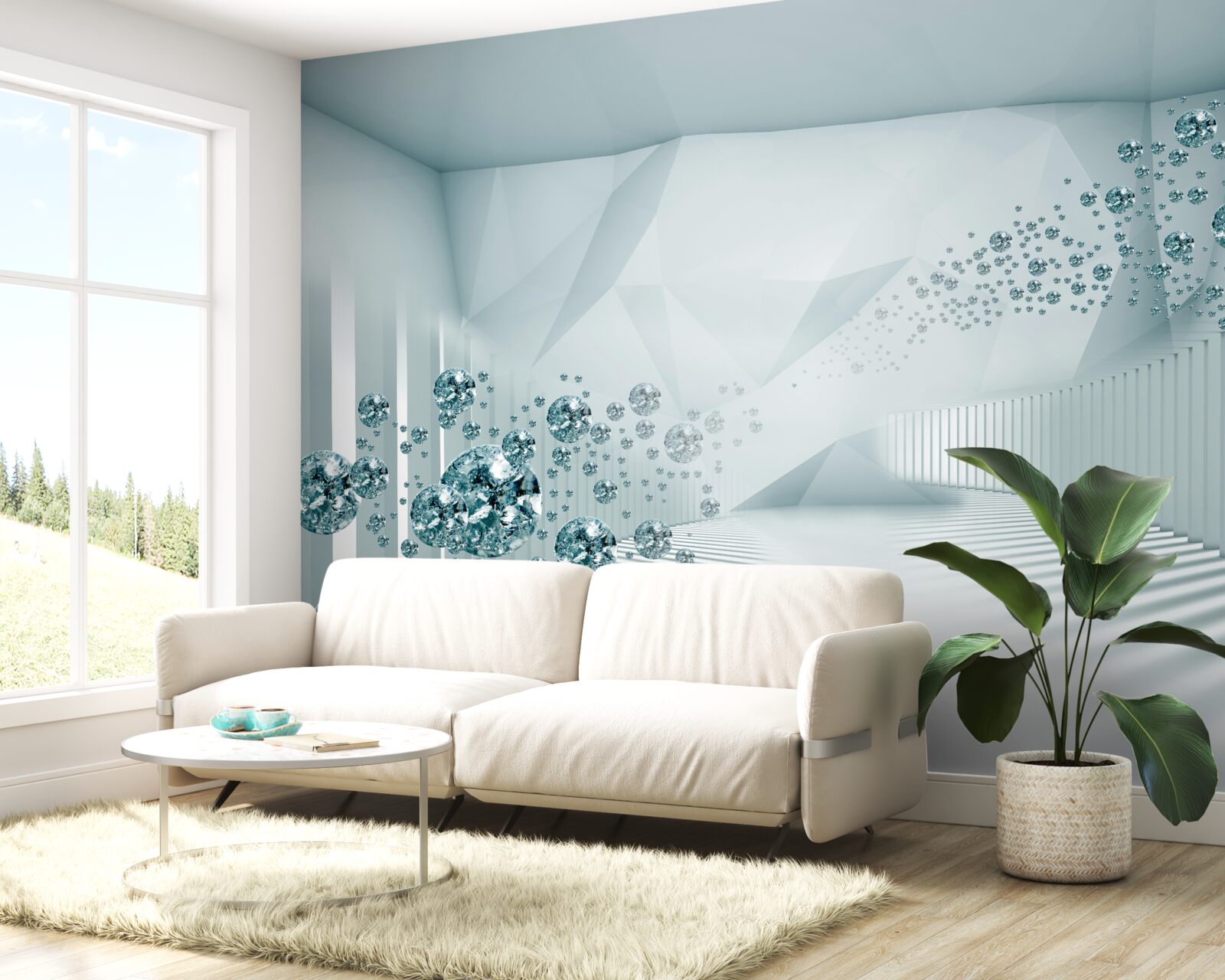 Фотошпалери вирощування частинок блакитного океану