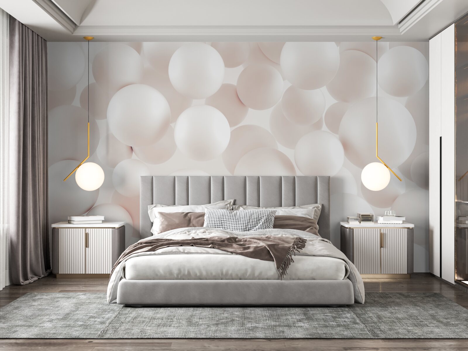 Фотошпалери багато яскраво-рожевих кульок