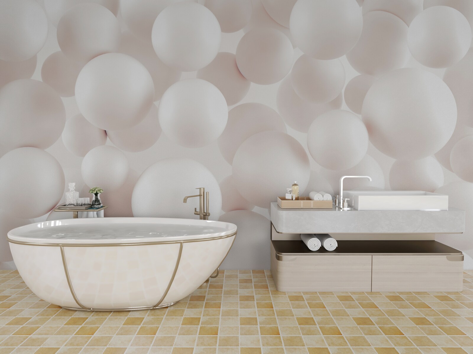 Фотошпалери багато яскраво-рожевих кульок