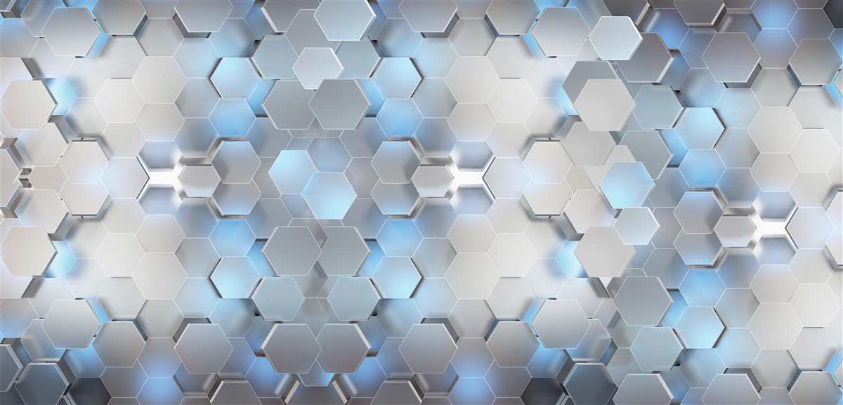 Фотошпалери плаваючі блакитні перлини на сірому тлі