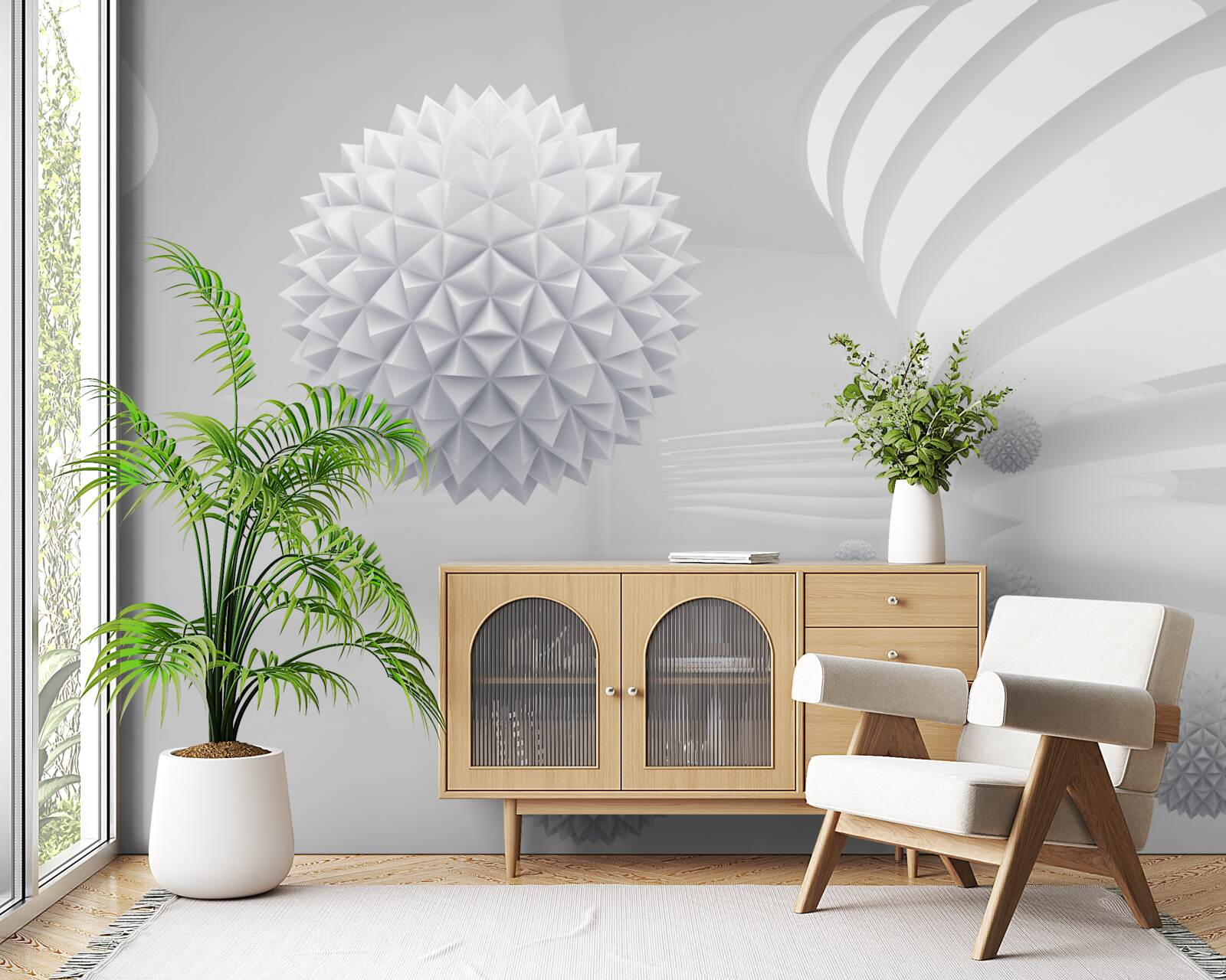 Фотошпалери кульки, що обертаються навколо центру