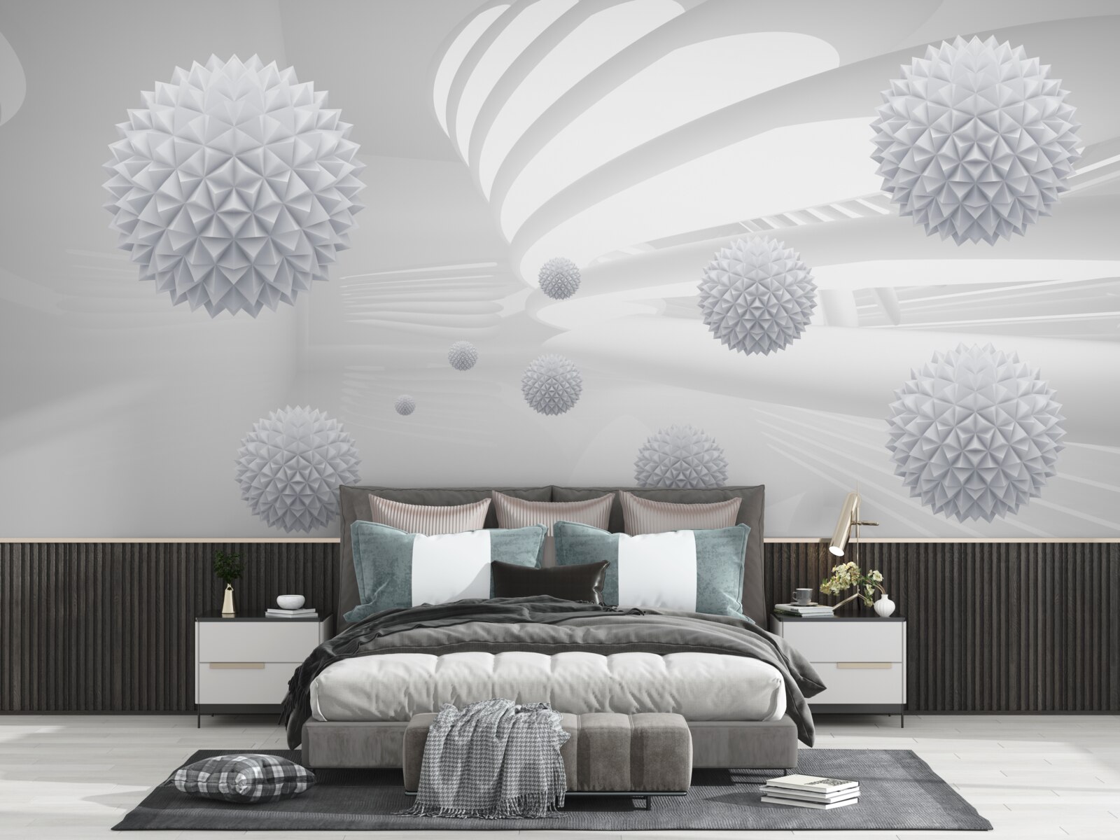 Фотошпалери кульки, що обертаються навколо центру