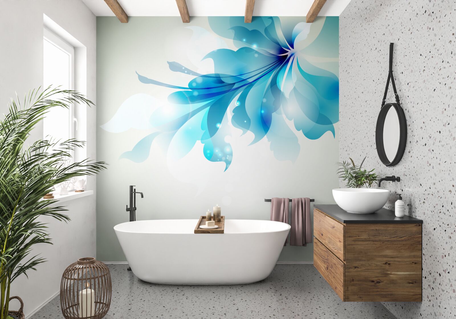 Фотошпалери великий синій пончик