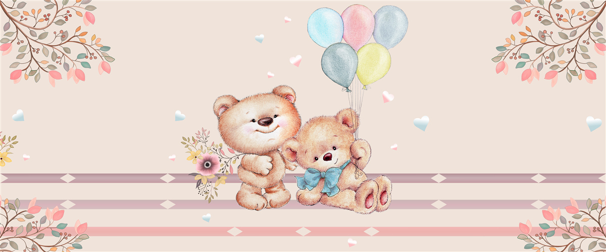 Фотошпалери ведмедики з кульками