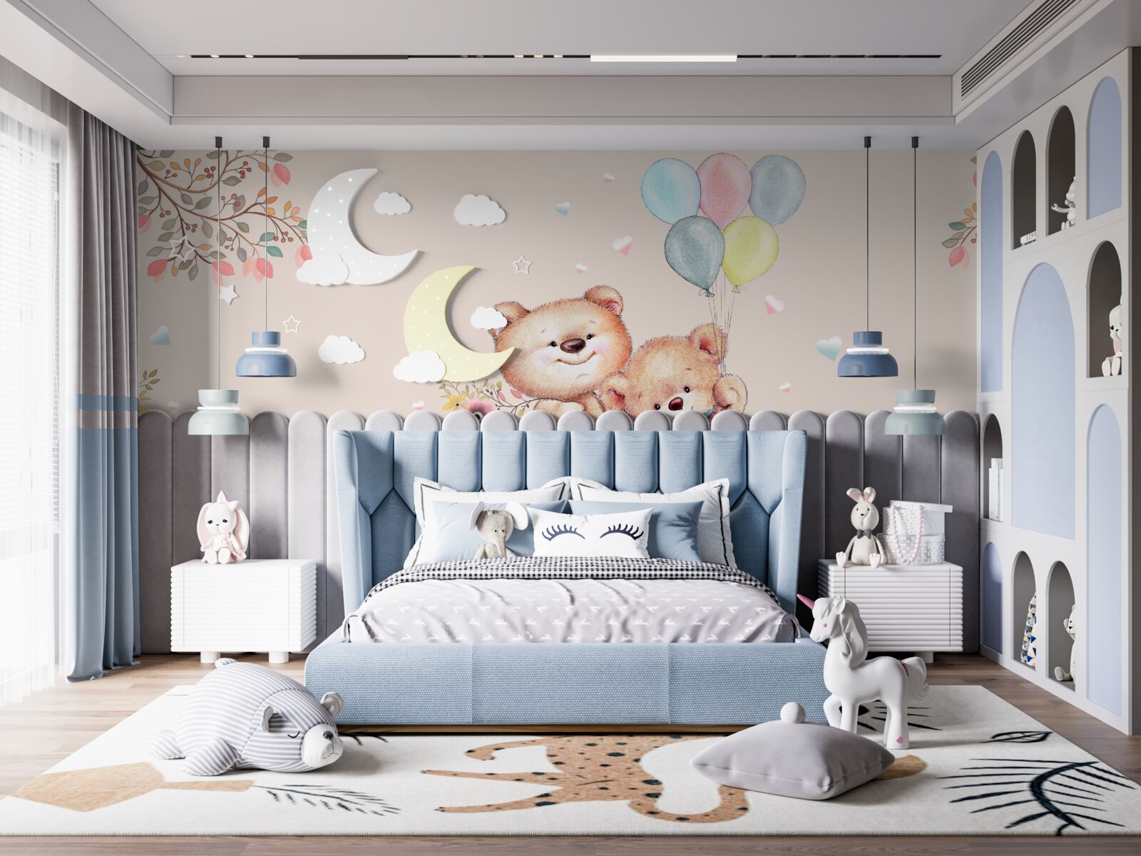 Фотошпалери ведмедики з кульками