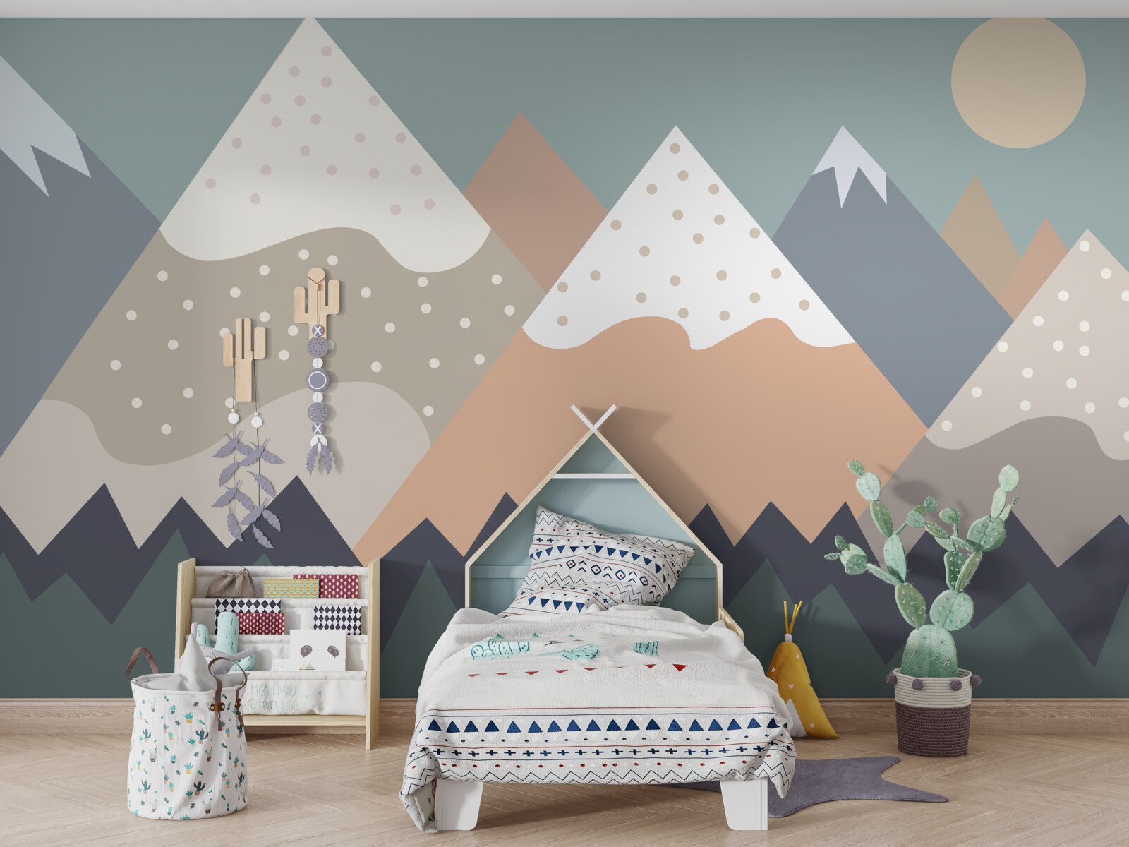 Фотошпалери гори зображені різними кольорами