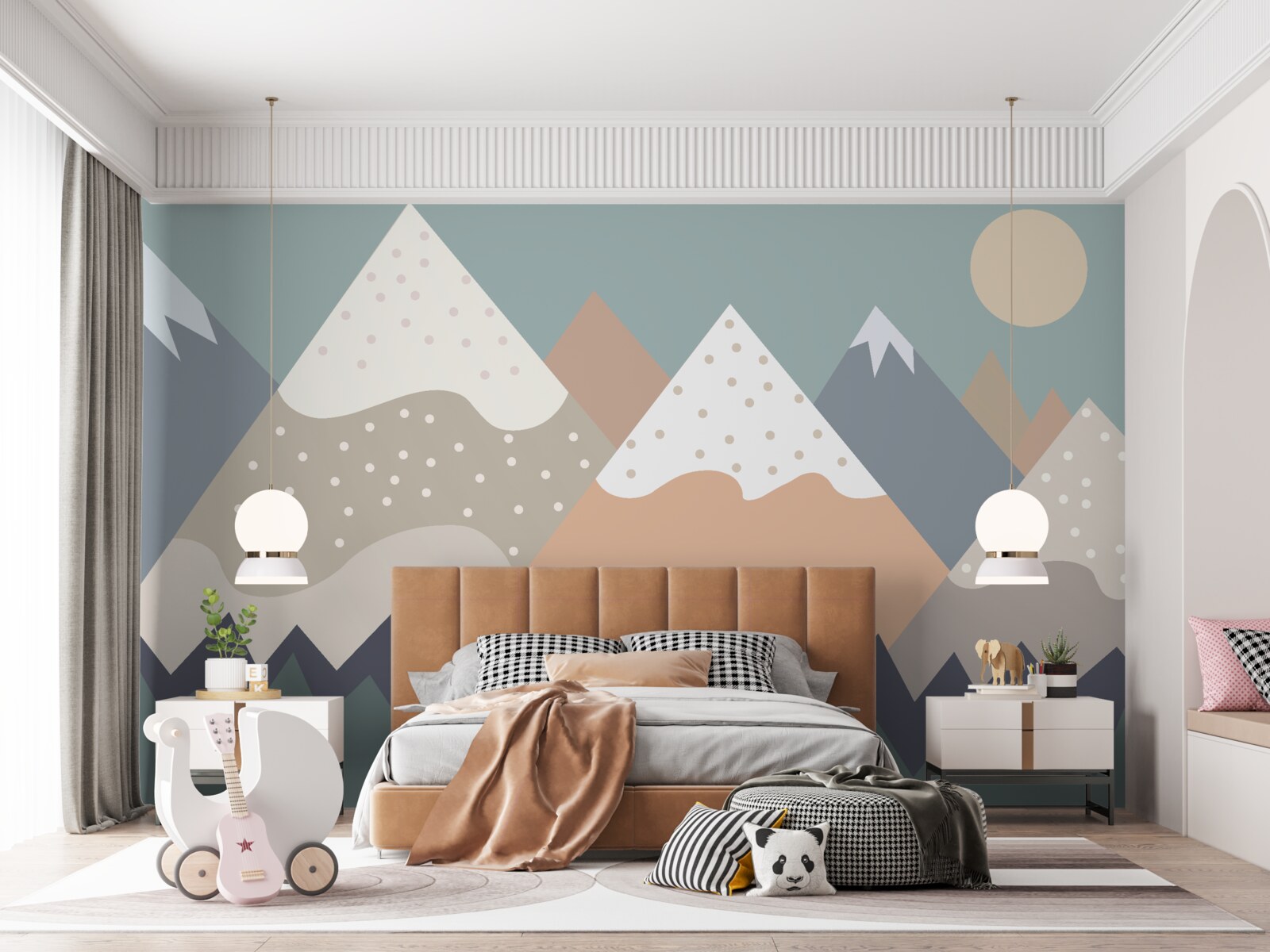 Фотошпалери гори зображені різними кольорами