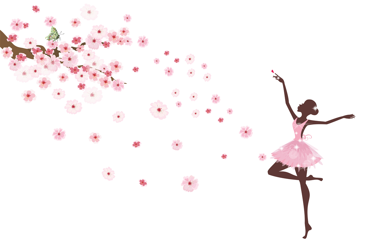 Фотошпалери танцівниця в рожевому вбранні