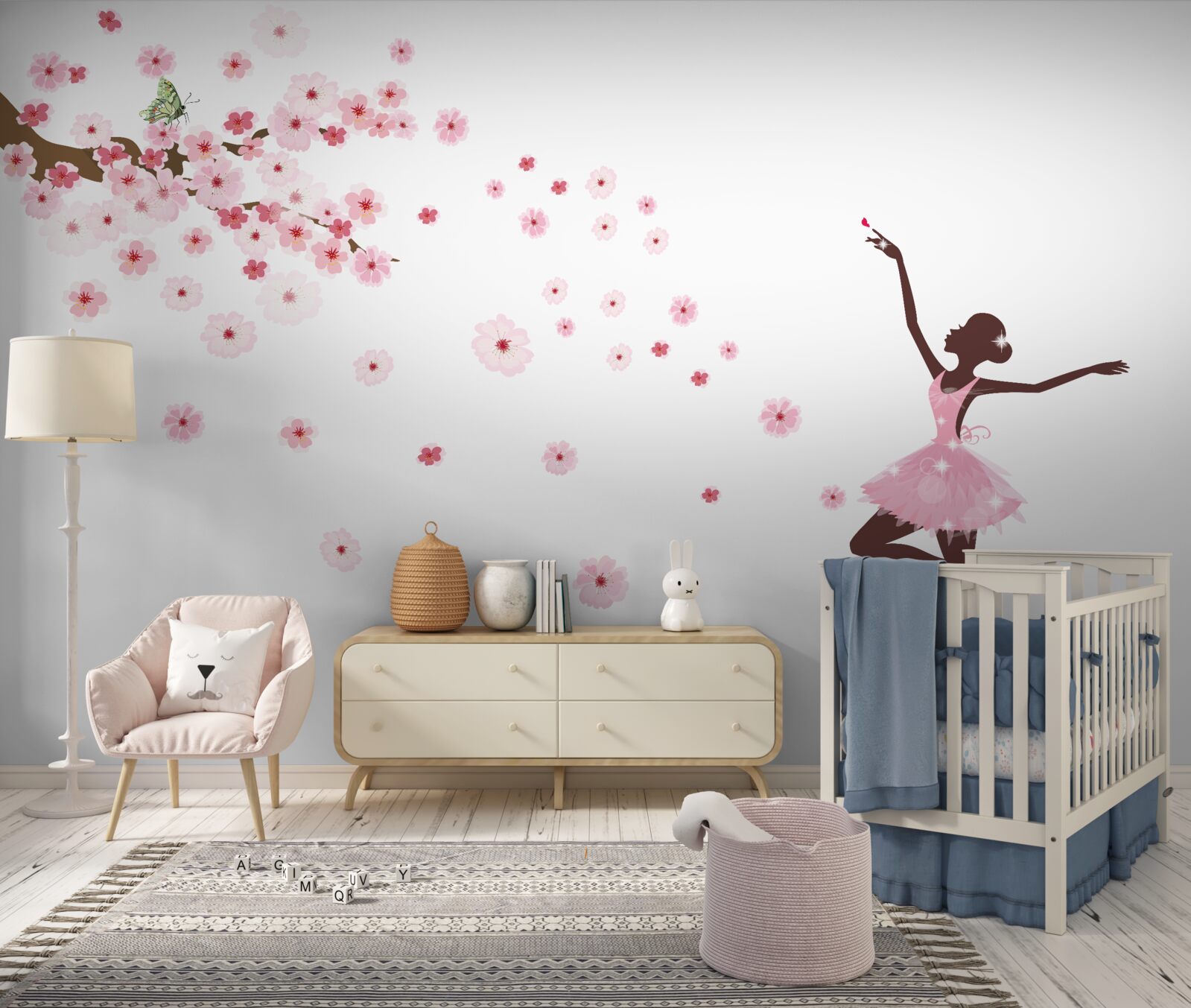 Фотошпалери танцівниця в рожевому вбранні