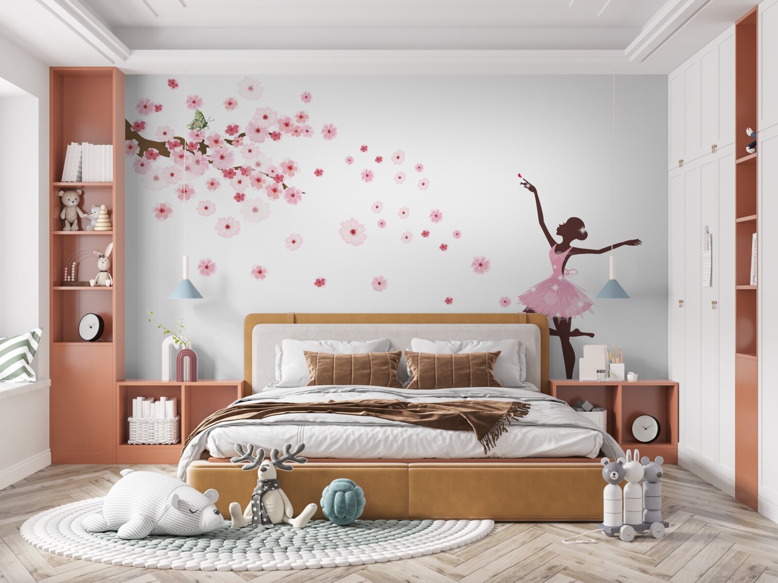 Фотошпалери танцівниця в рожевому вбранні