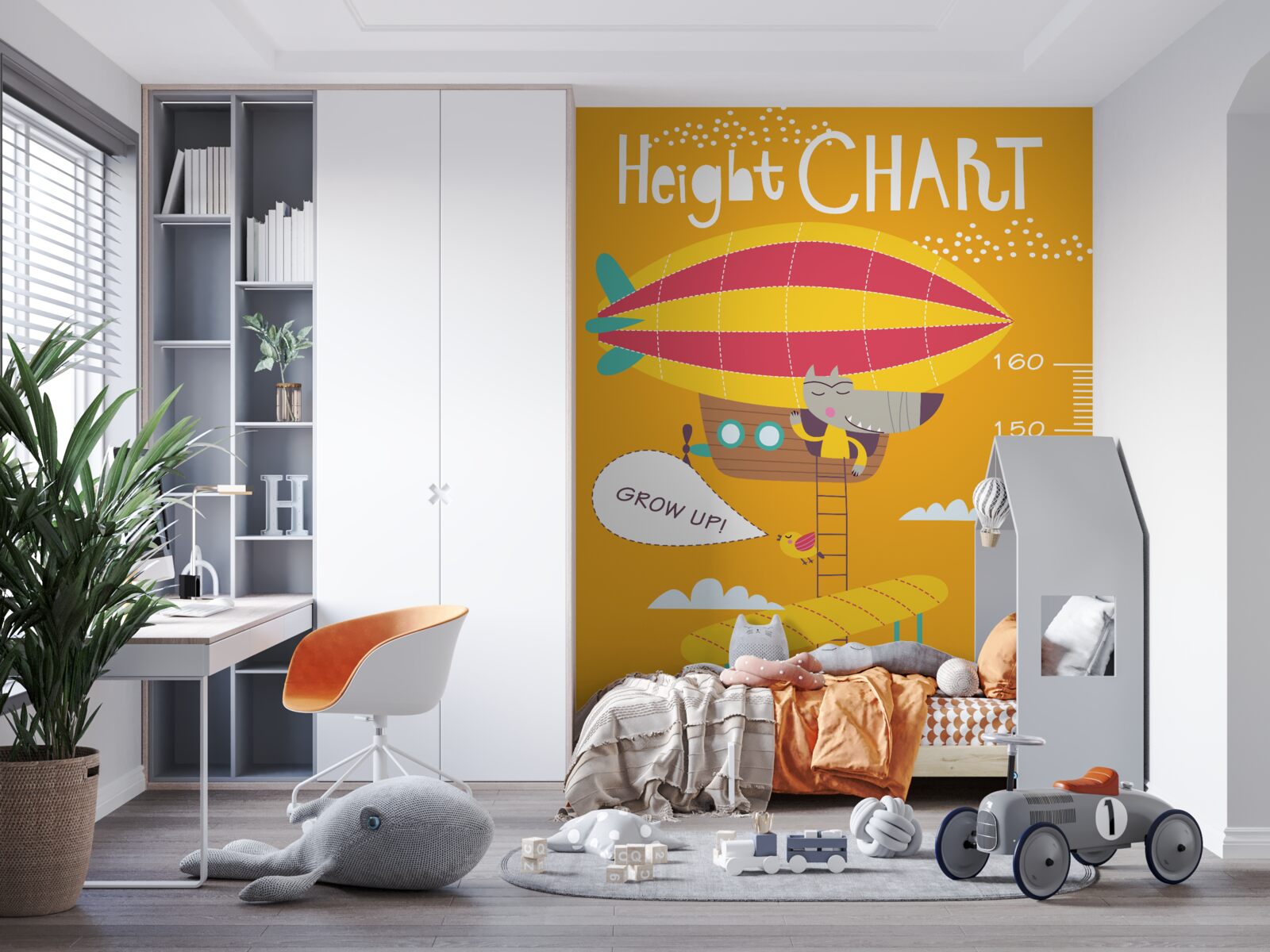 Фотошпалери мірна шкала із зображенням тварин