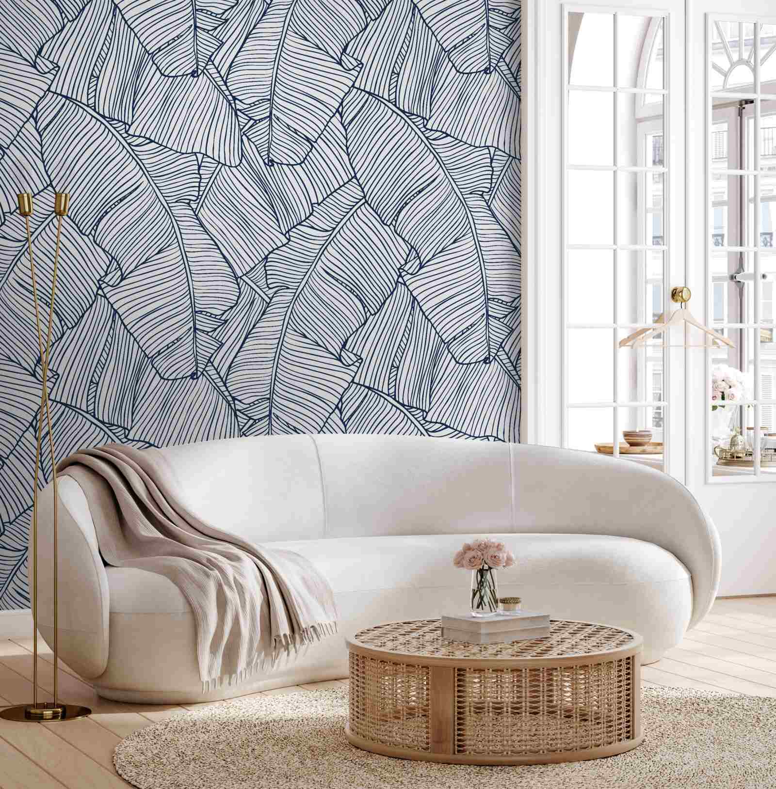 Фотошпалери зображення тропічного блакитного листя