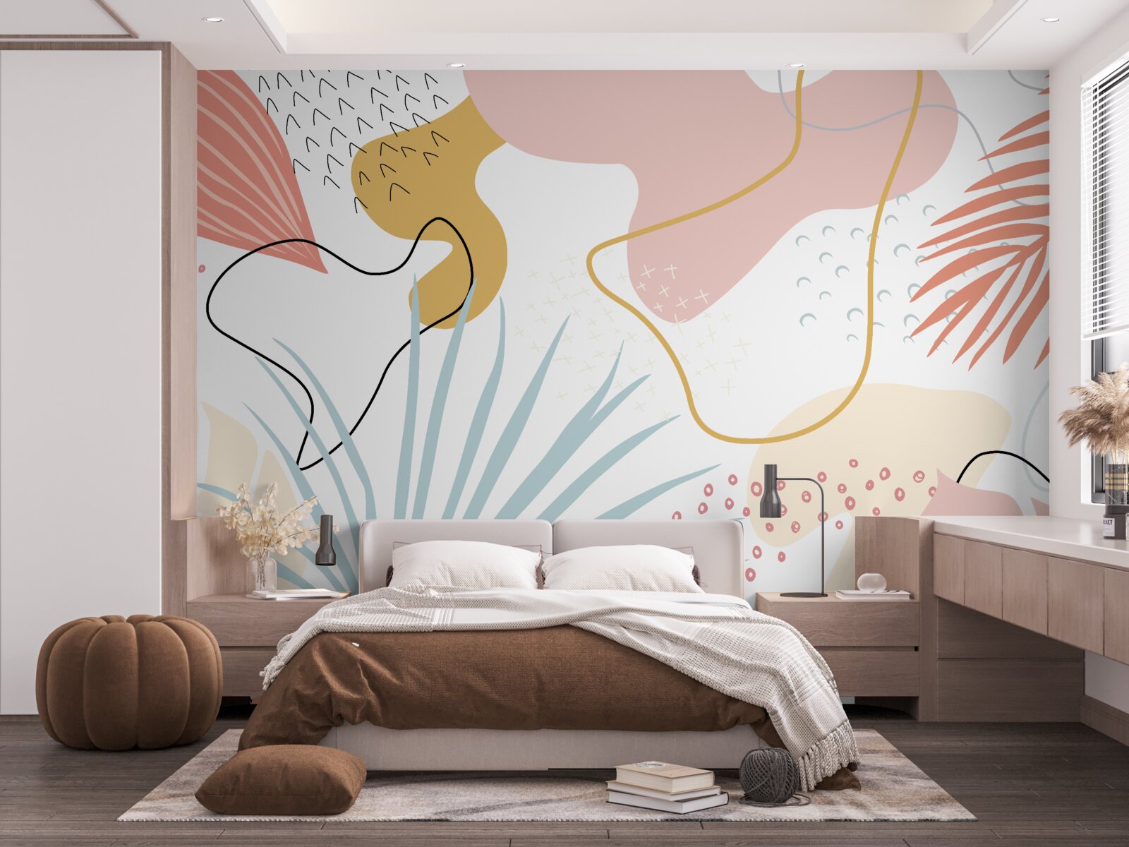 Фотошпалери тропічна флора в абстракції