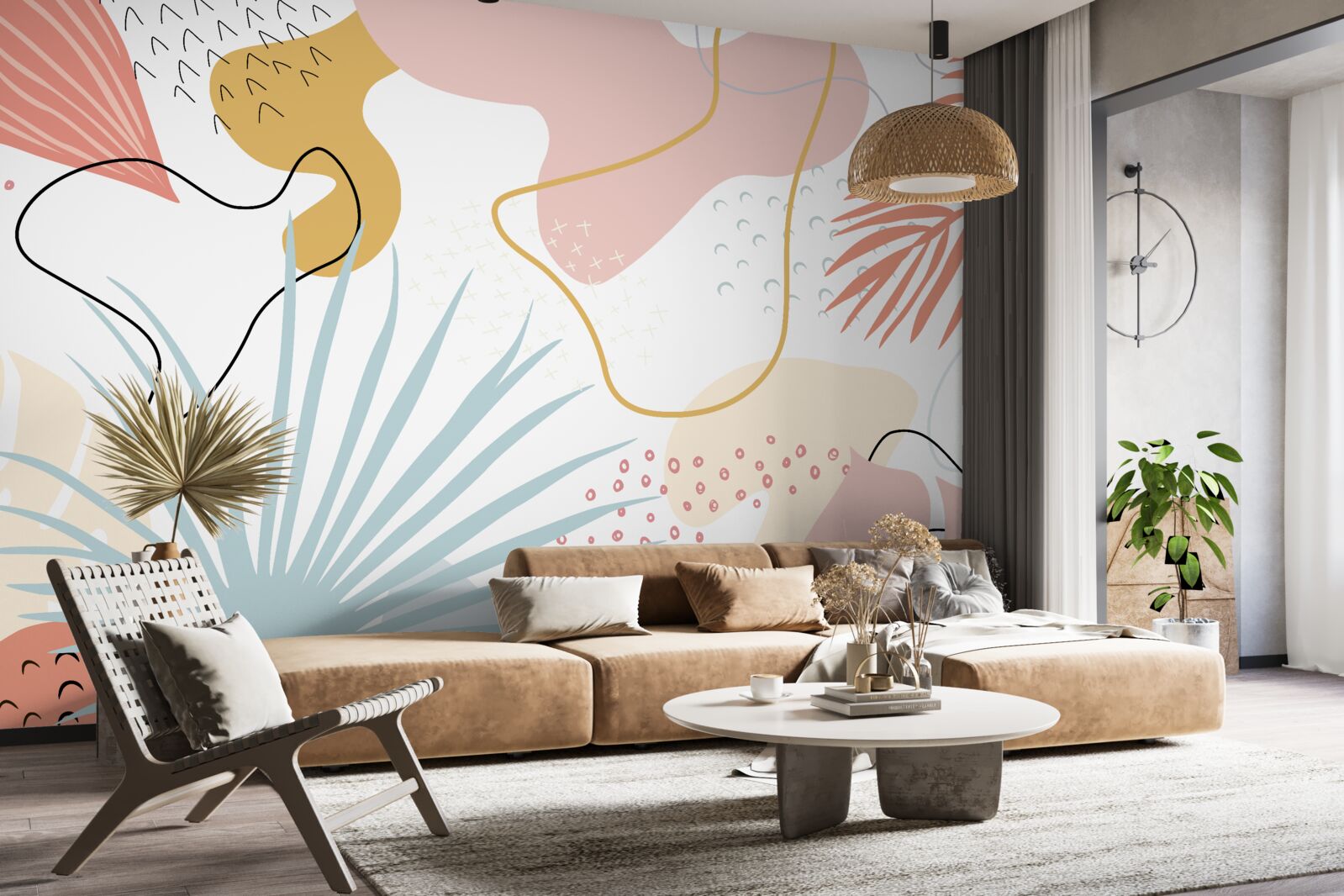 Фотошпалери тропічна флора в абстракції