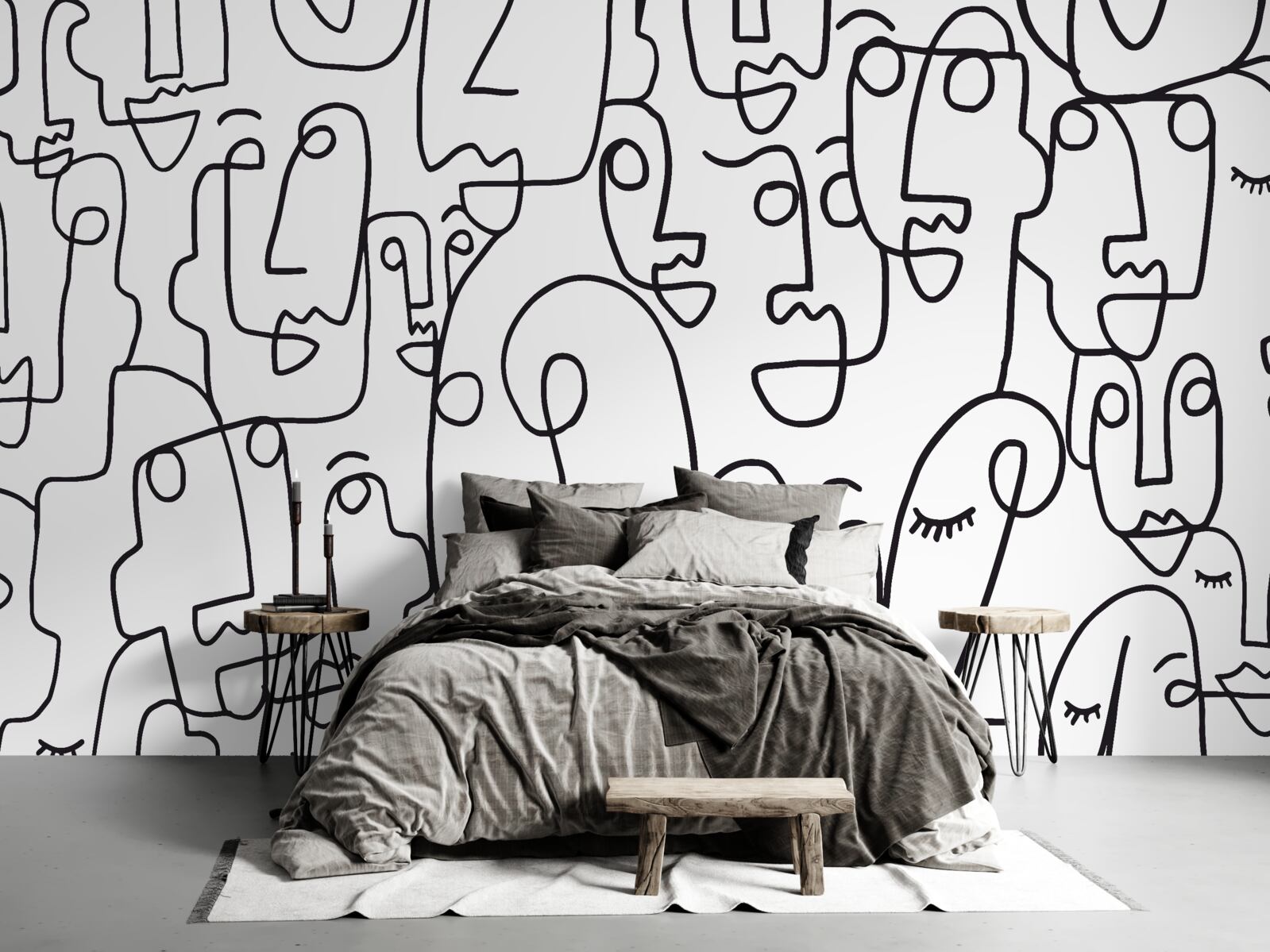 Фотошпалери жіночі контури обличчя