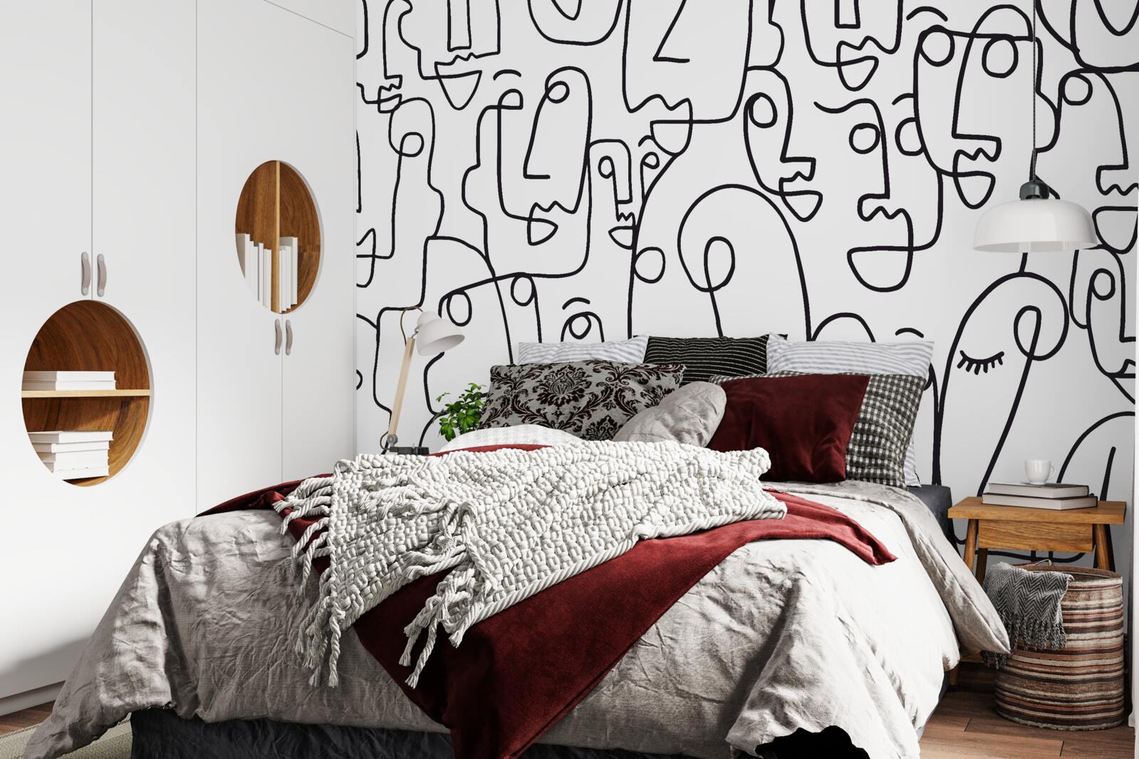 Фотошпалери жіночі контури обличчя