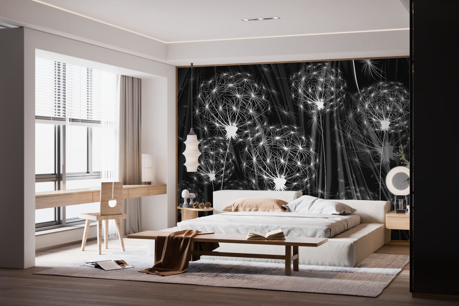 Фотошпалери яскраво-білі косулі