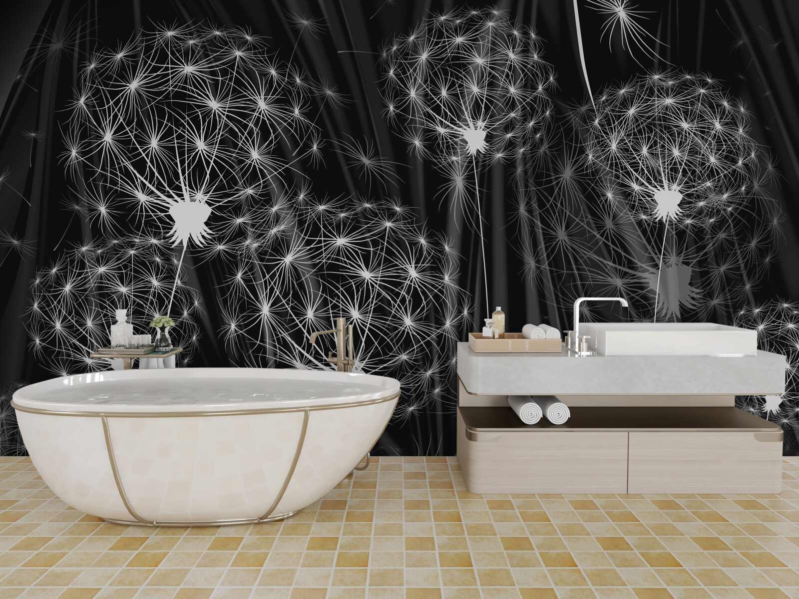 Фотошпалери яскраво-білі косулі