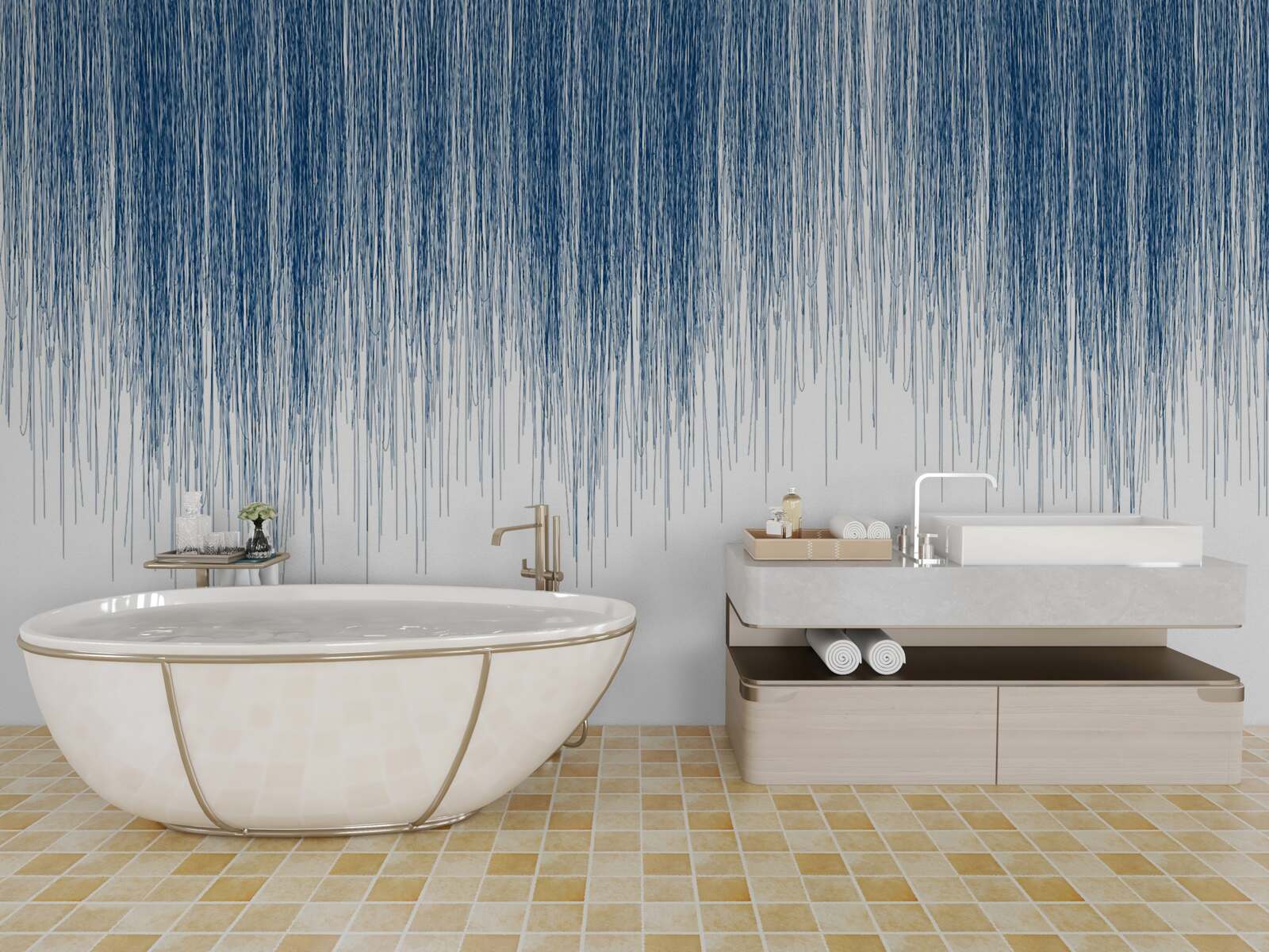 Фотошпалери легкий синій шум