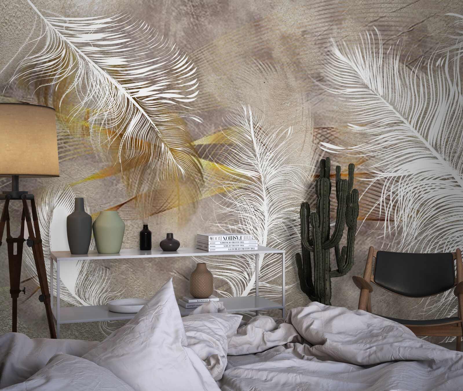 Фотошпалери декоративне пір'я, що натякає на легкість повітря