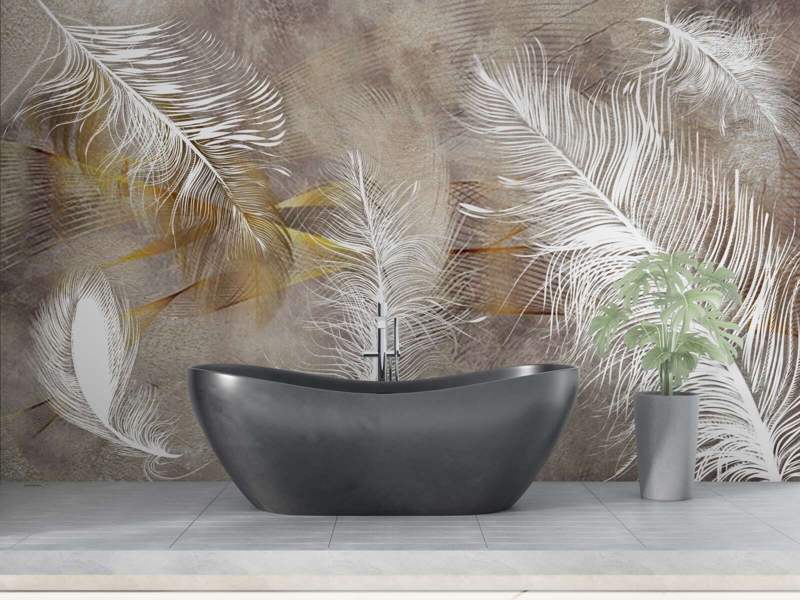 Фотошпалери декоративне пір'я, що натякає на легкість повітря