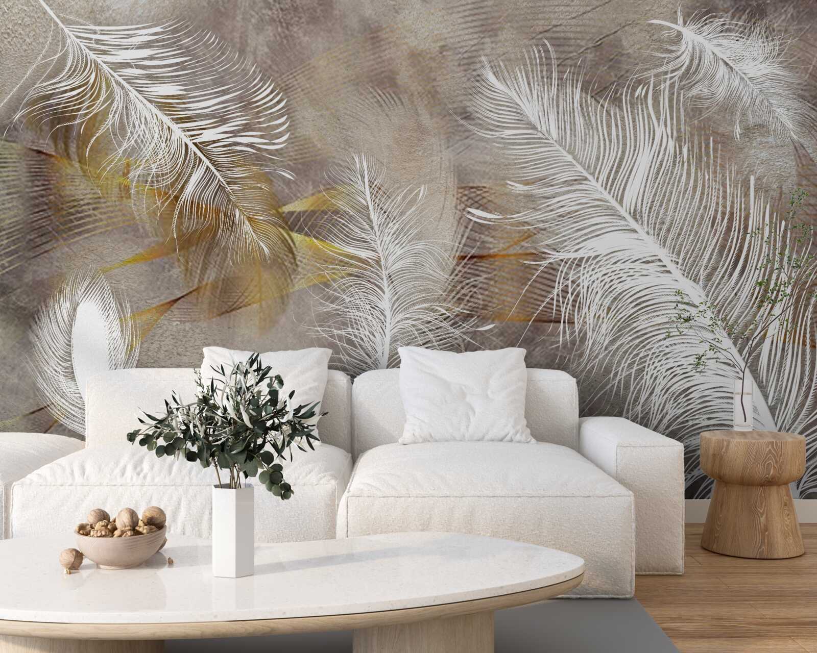 Фотошпалери декоративне пір'я, що натякає на легкість повітря