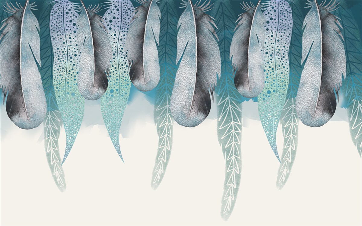 Фотошпалери абстрактний фон із зображенням пір'я