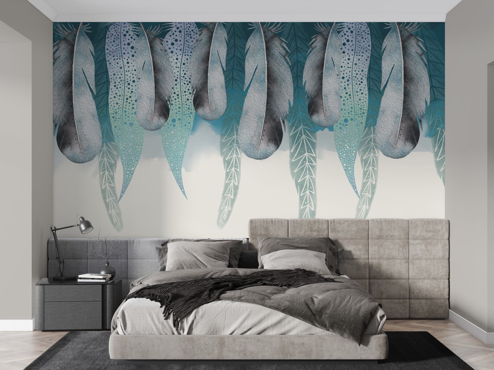 Фотошпалери абстрактний фон із зображенням пір'я