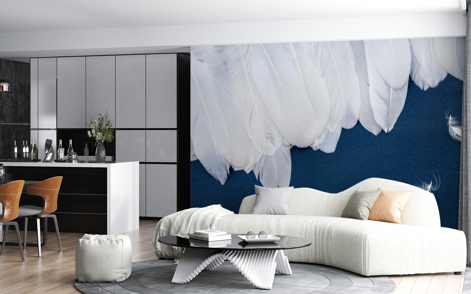 Фотошпалери легкий м'який пух