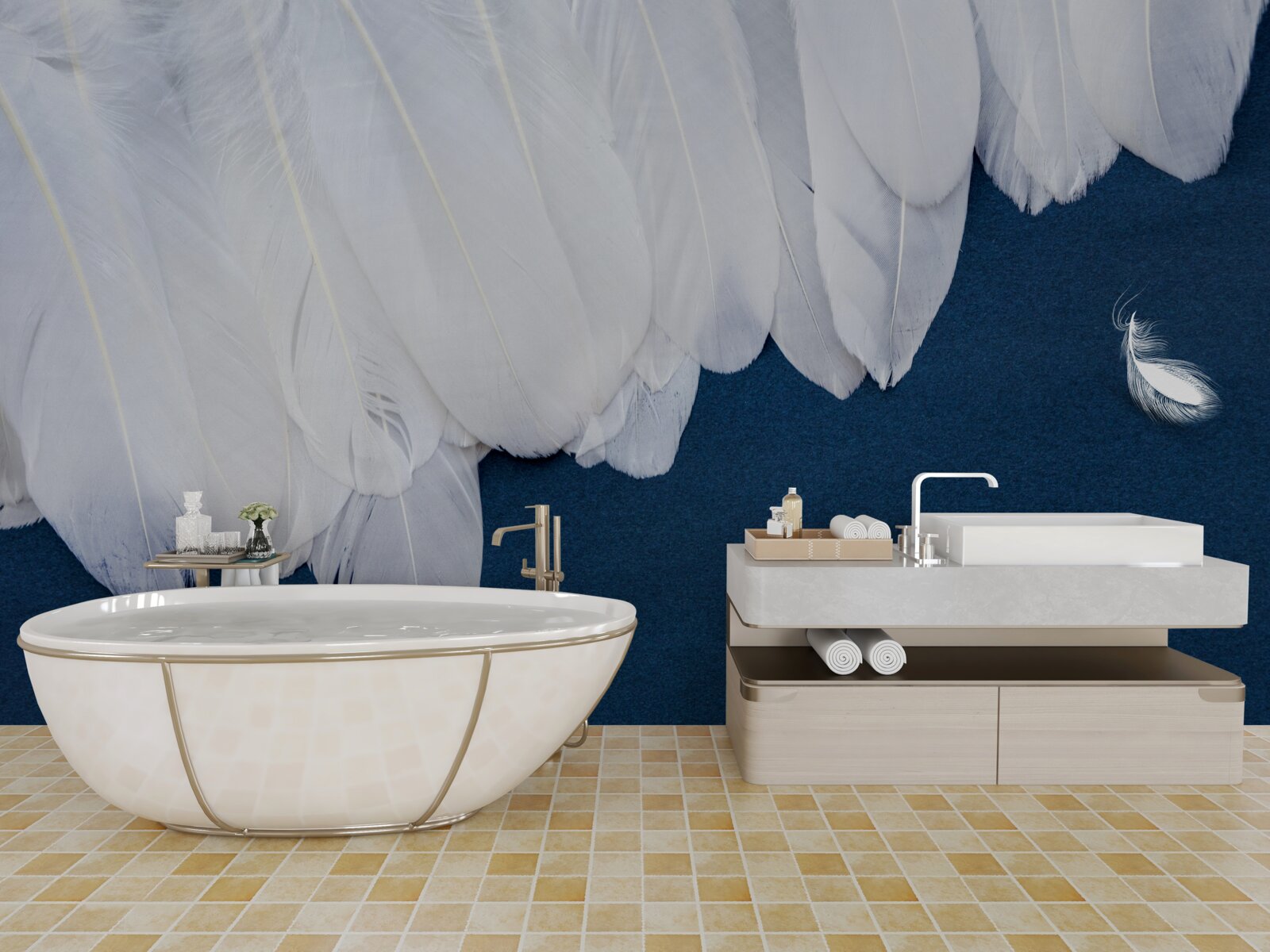 Фотошпалери легкий м'який пух