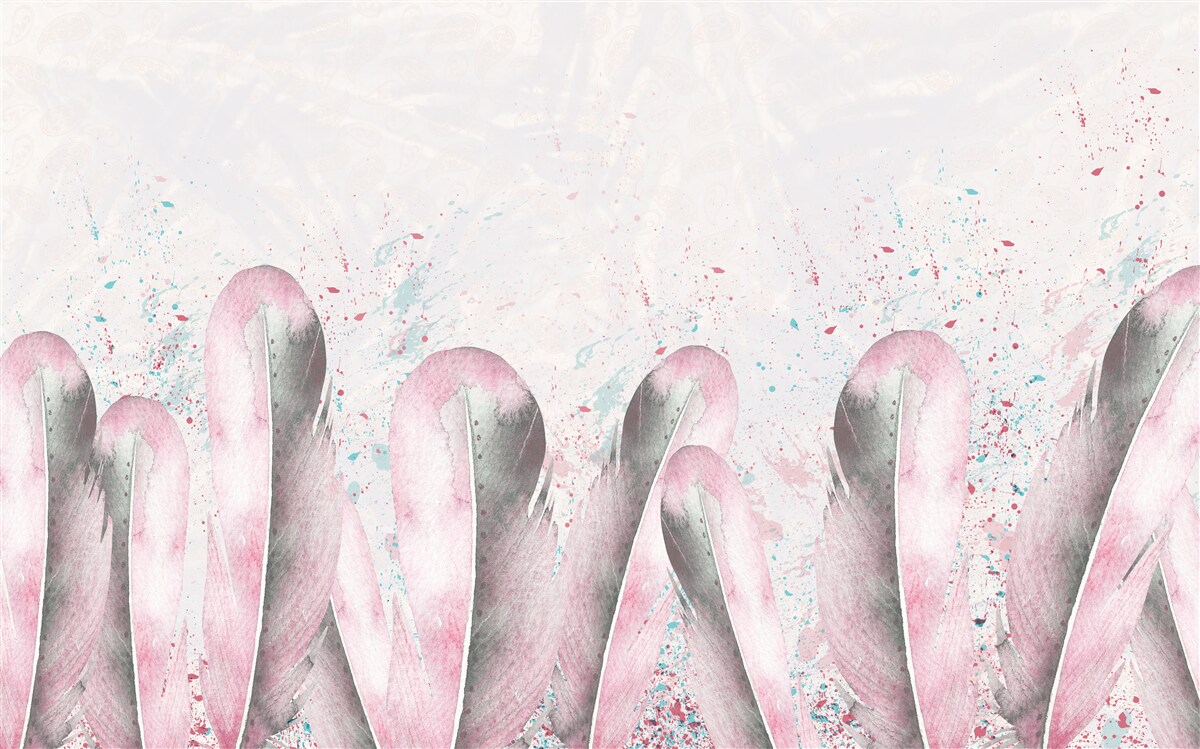 Фотошпалери м'якість рожевого пір'я