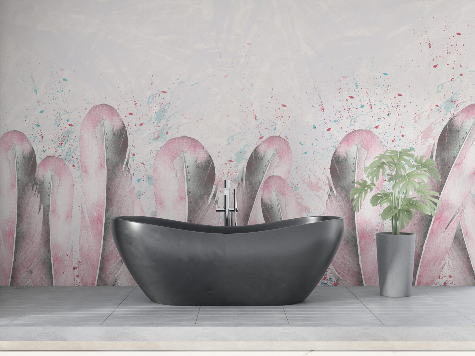 Фотошпалери м'якість рожевого пір'я