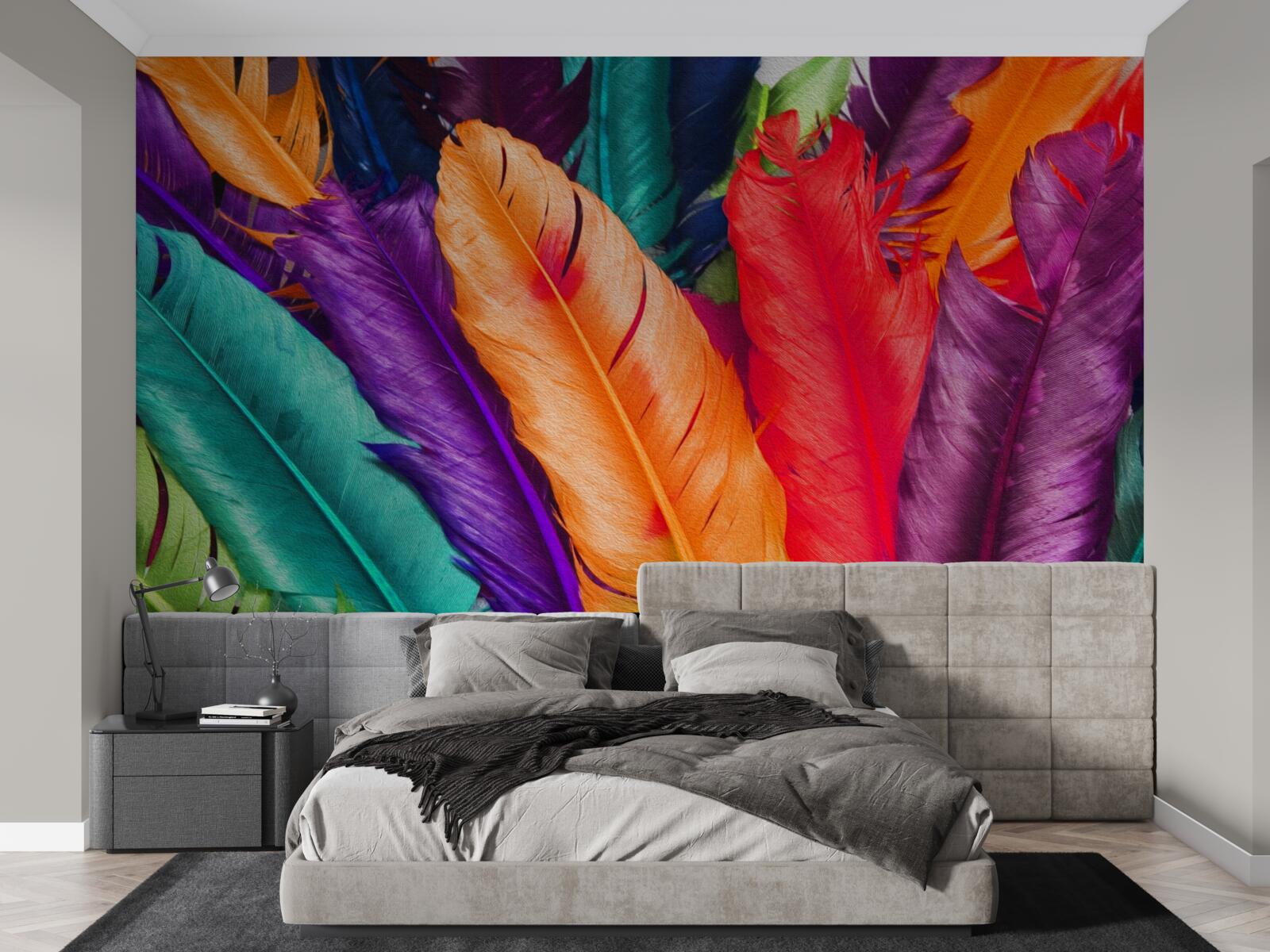 Фотошпалери надзвичайно насичене, глянцеве пір'я