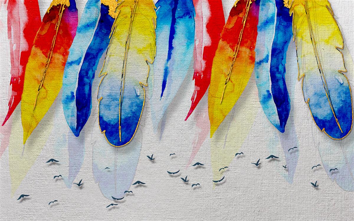 Фотошпалери акварельні ручки в стилі бохо