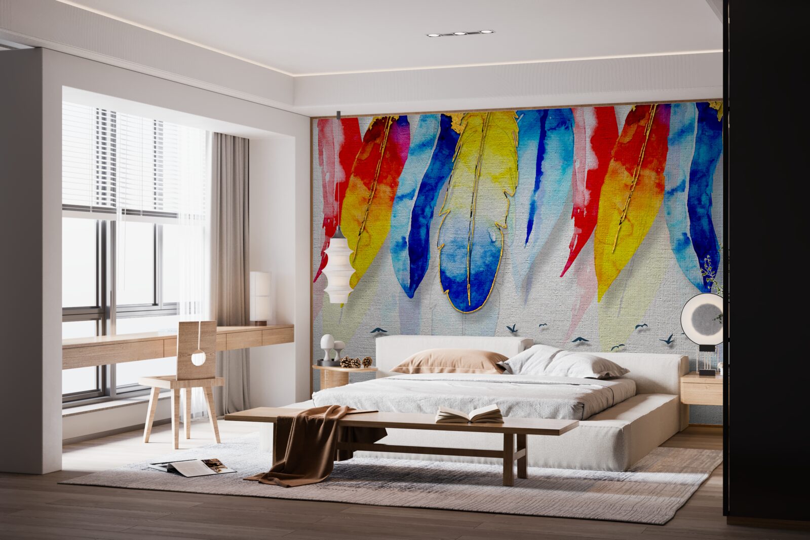 Фотошпалери акварельні ручки в стилі бохо