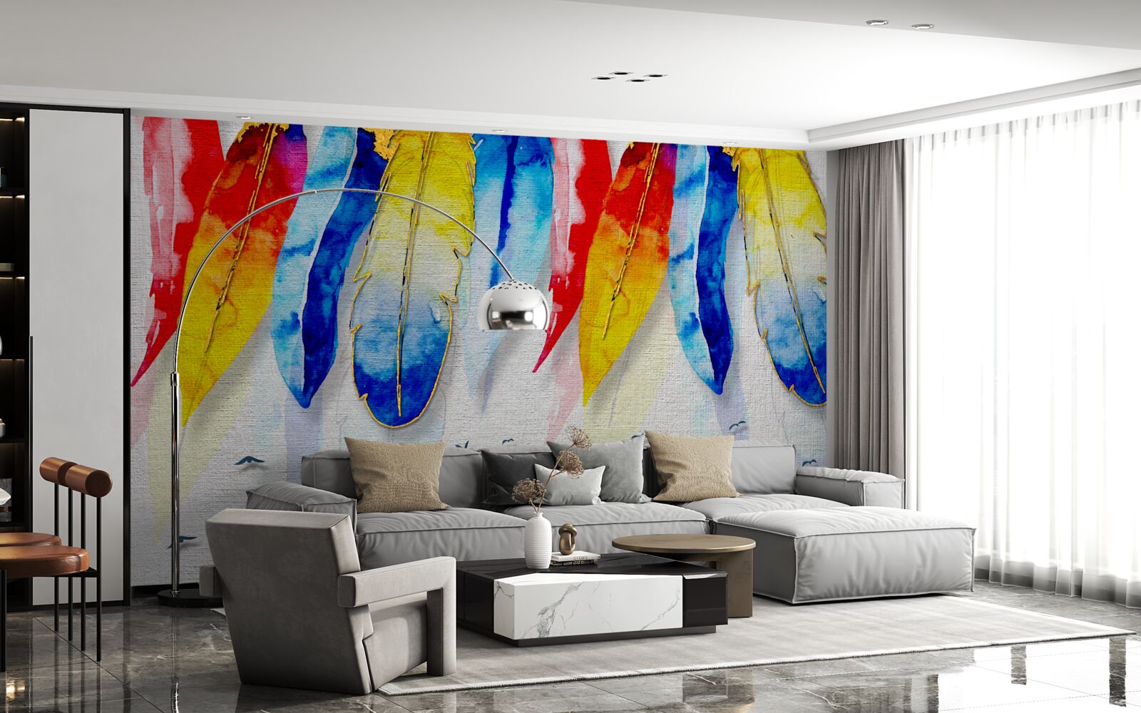 Фотошпалери акварельні ручки в стилі бохо