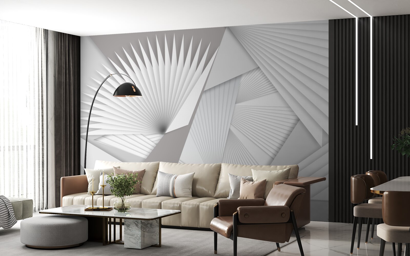 Фотошпалери перспективний погляд на геометричні фігури