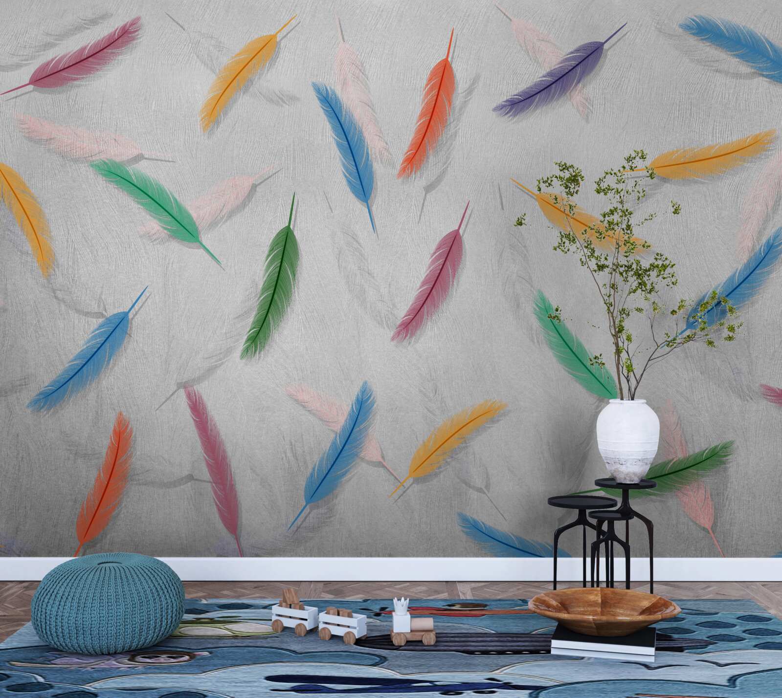 Фотошпалери кольорові ручки однакової форми