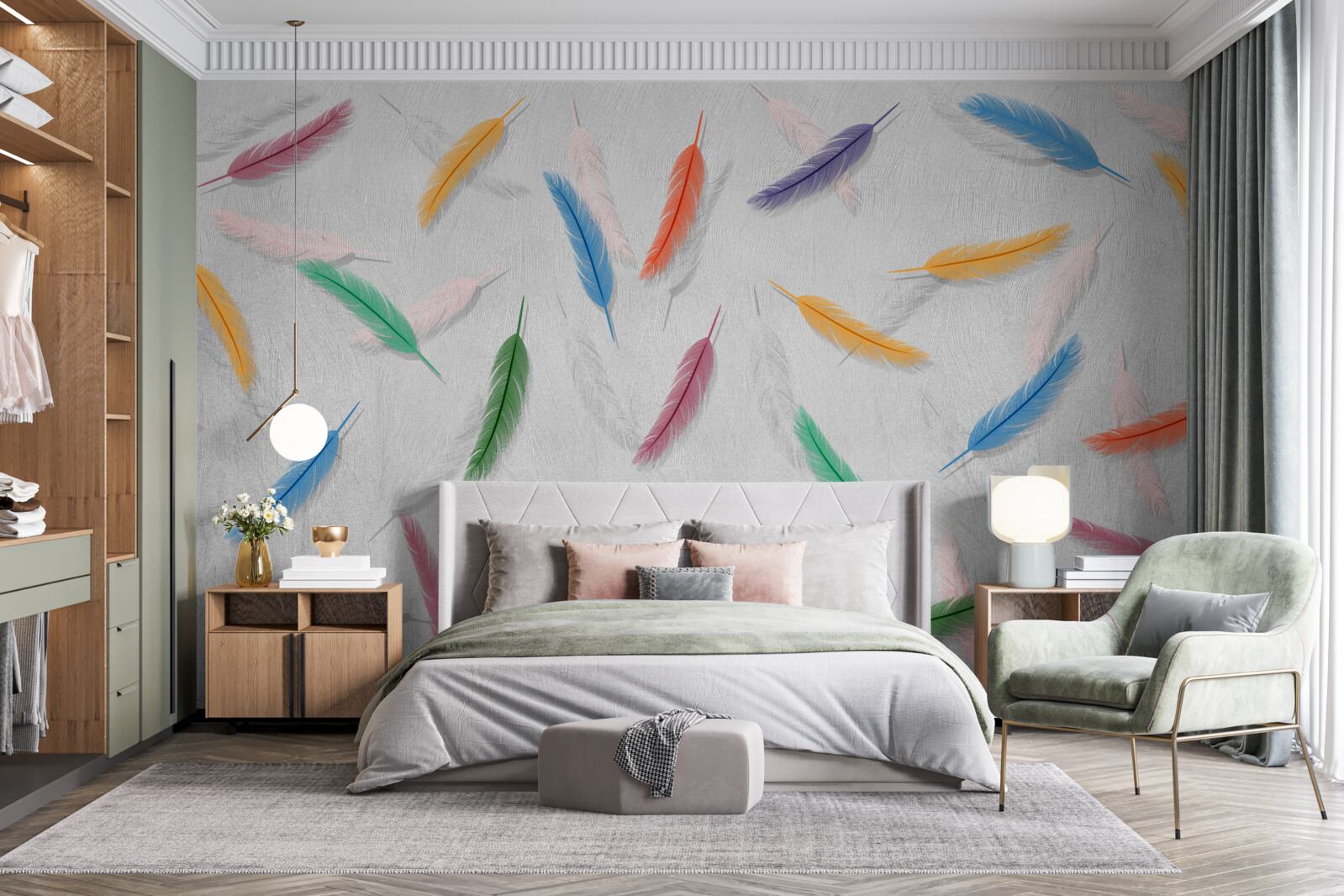 Фотошпалери кольорові ручки однакової форми