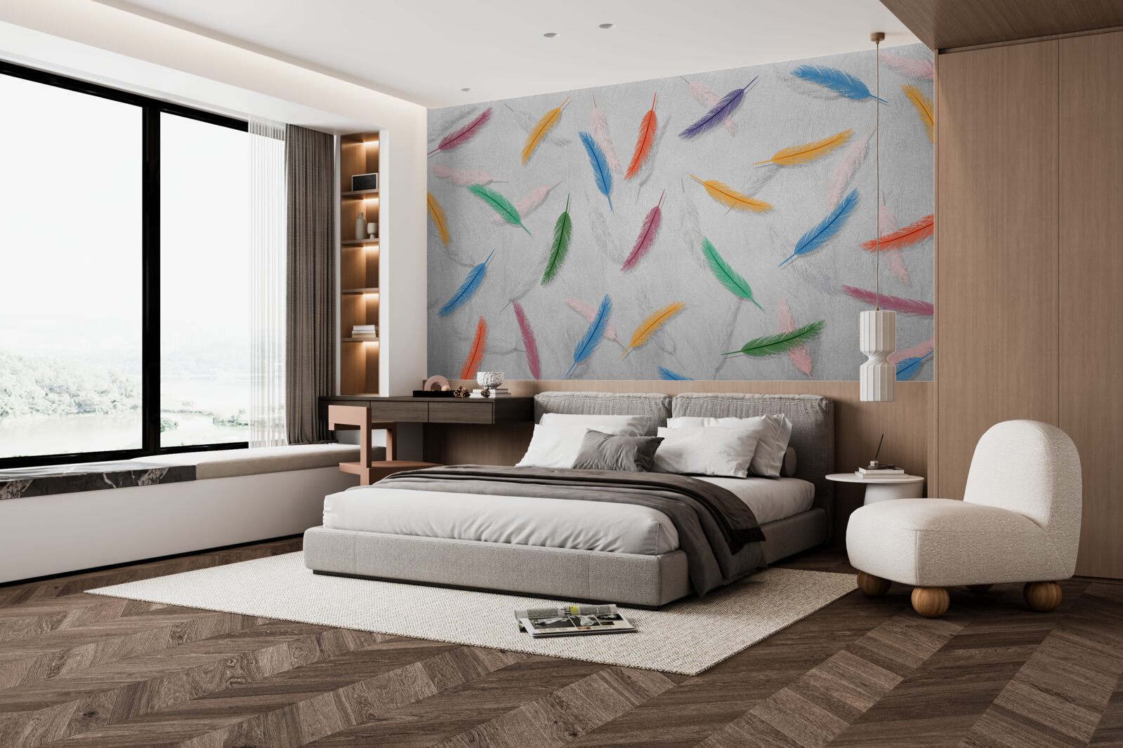 Фотошпалери кольорові ручки однакової форми